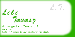 lili tavasz business card